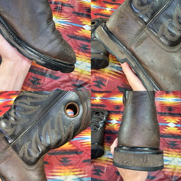 Ariat Groundwork Steel Toe Mens 10.5 EE Brown Wide Square Toe Work Boot 11” main image 6